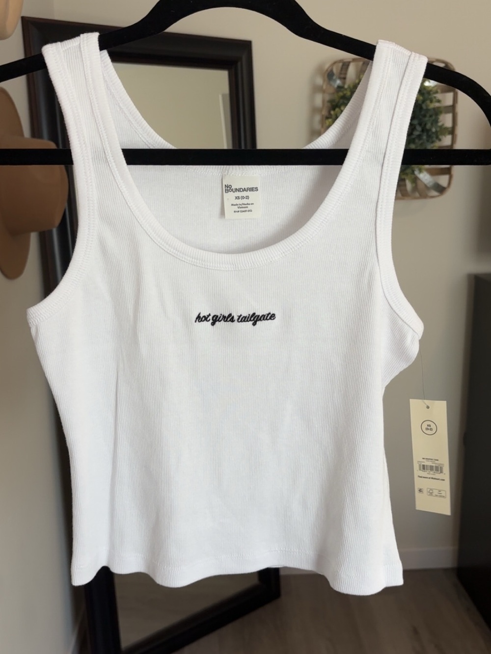 “Hot Girls Tailgate” Embroidered Tank